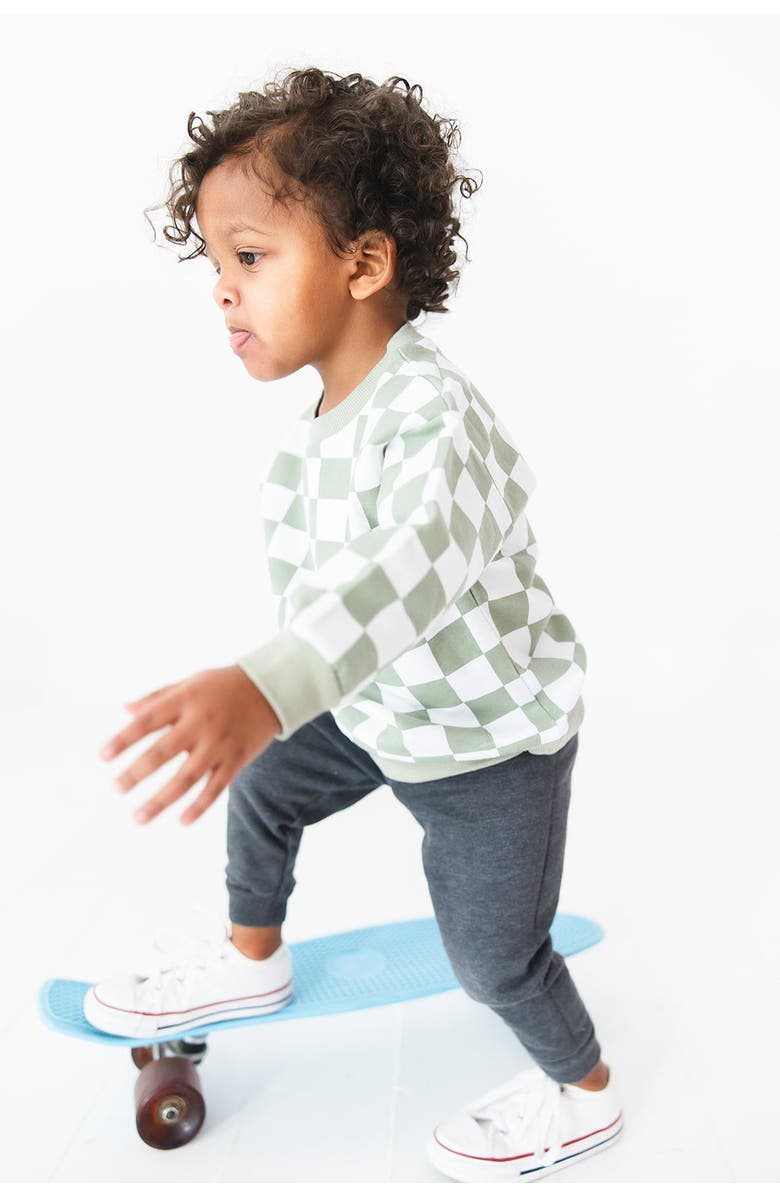 Charlie Lou Baby<sup>®</sup> Organic Checkered Cotton Sweatshirt, Alternate, color,