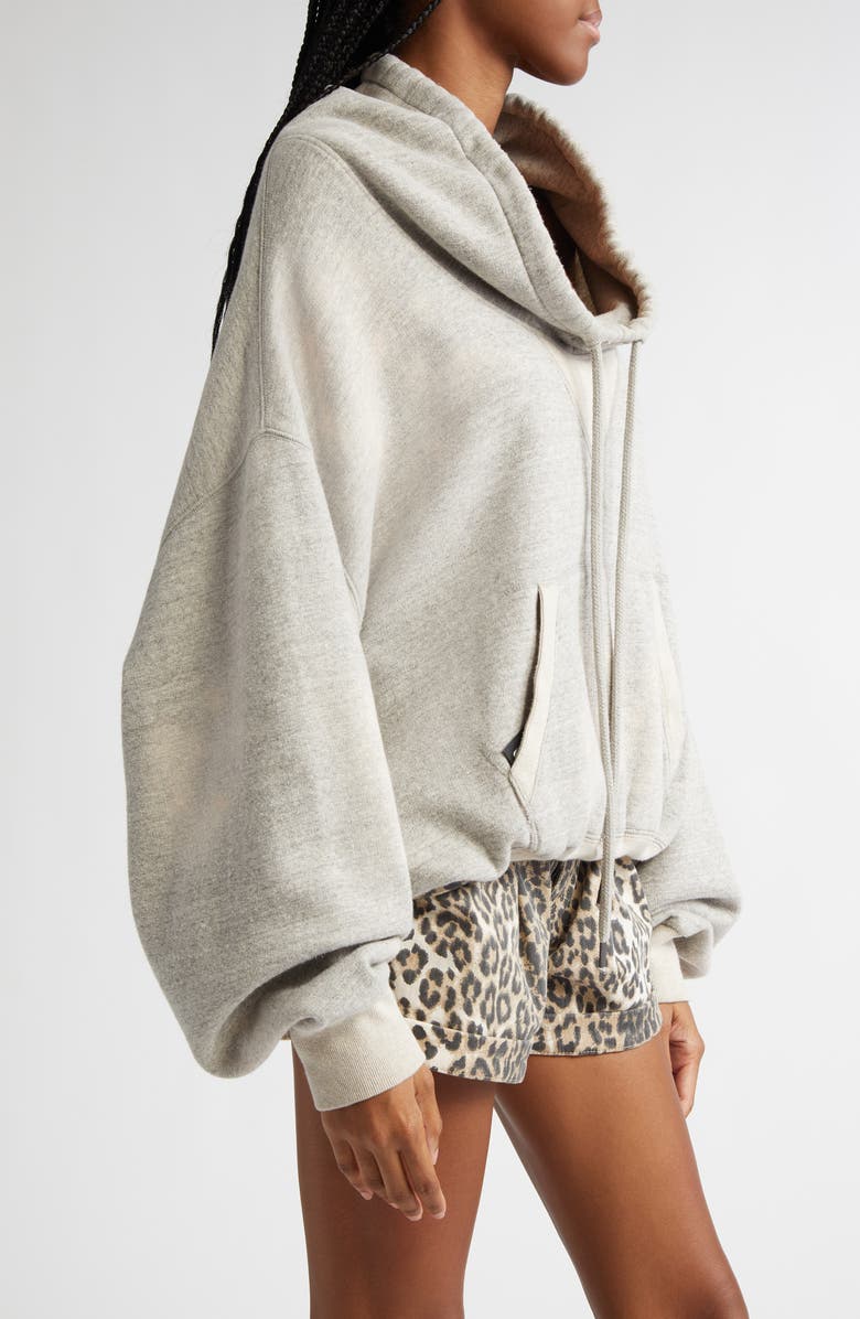 R13 Oversize Funnel Neck Crop Pullover, Alternate, color, 