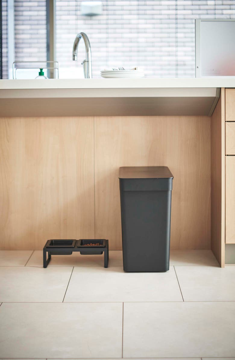 Yamazaki Extra-Large Airtight Pet Rolling Food Storage Container, Alternate, color, Black