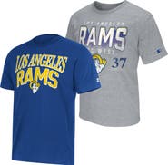 STARTER Men's Starter Royal/Heather Gray Los Angeles Rams Two-Pack Logo T-Shirt Set