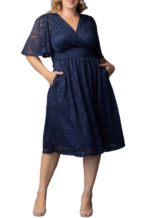 Fable Lace Cocktail Dress (Plus)