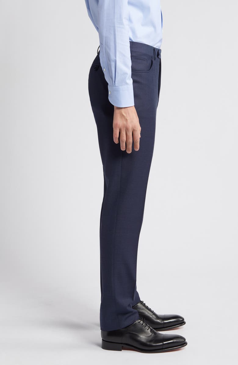 Canali Milano Trim Fit Five Pocket Wool Dress Pants, Alternate, color,