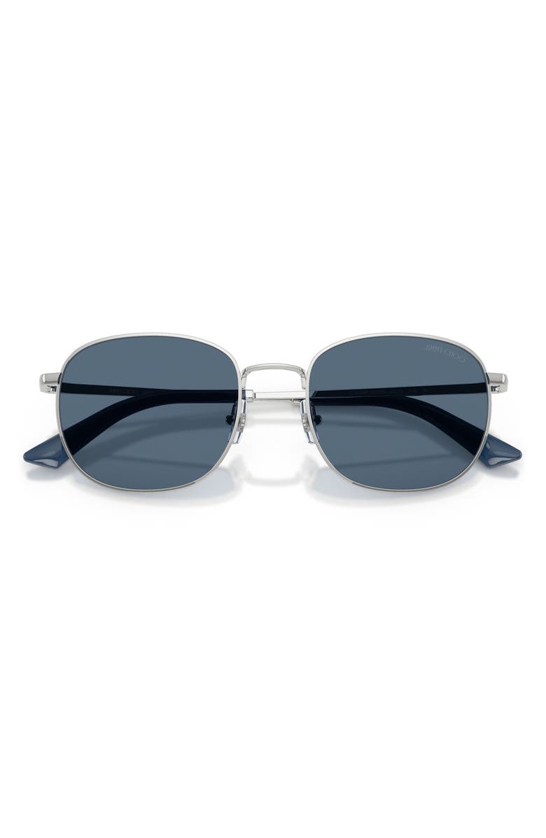 Jimmy Choo 52mm Phantos Sunglasses, Alternate, color, Silver / Dark Blue