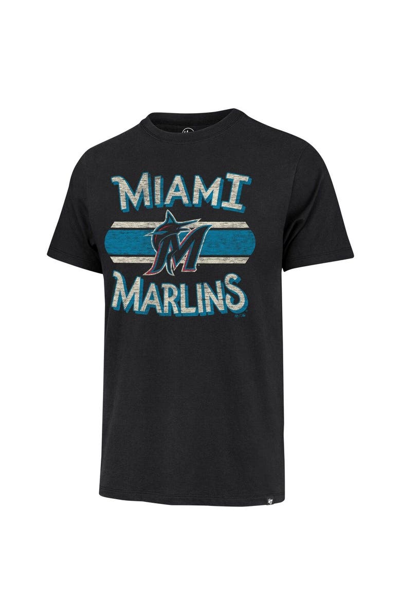 '47 Men's '47 Black Miami Marlins Renew Franklin T-Shirt, Alternate, color, Black