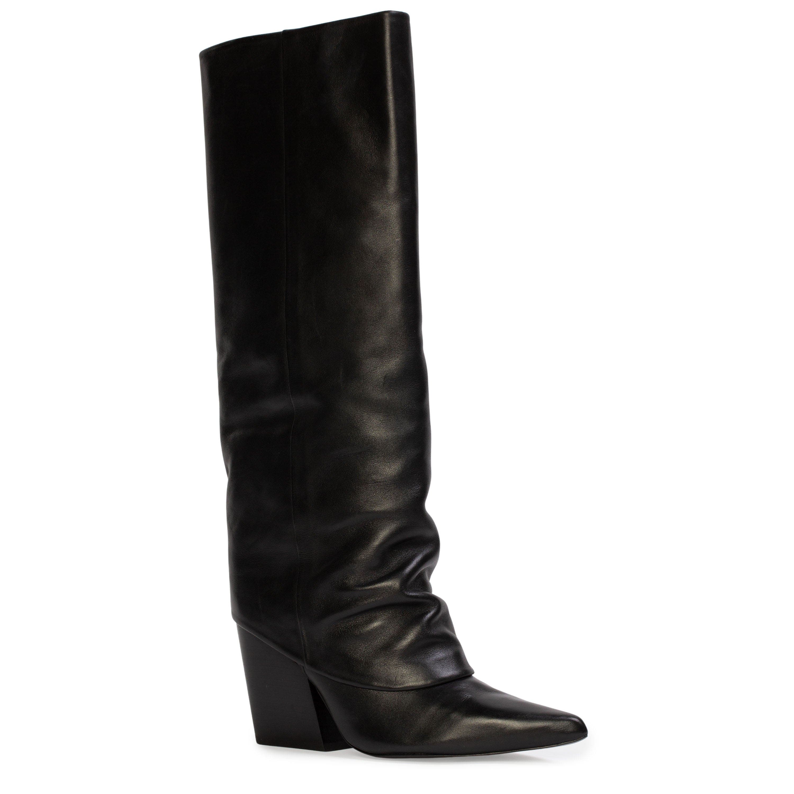 BLACK SUEDE STUDIO Nev 100 Leather Boot, Alternate, color, Black Leather