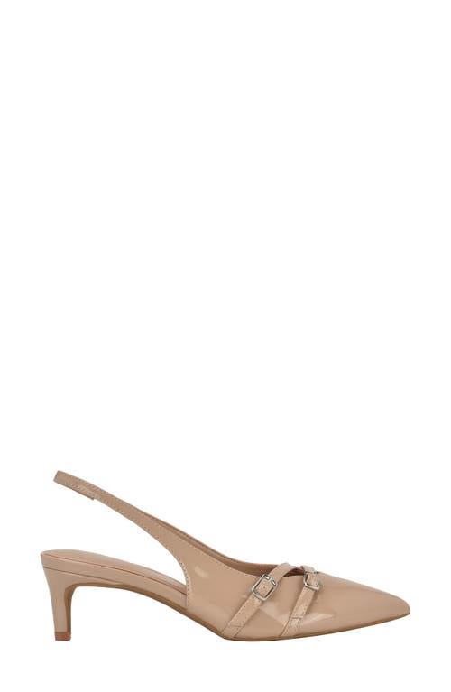 Calvin Klein Dazea Slingback Kitten Heel Pump In Brown
