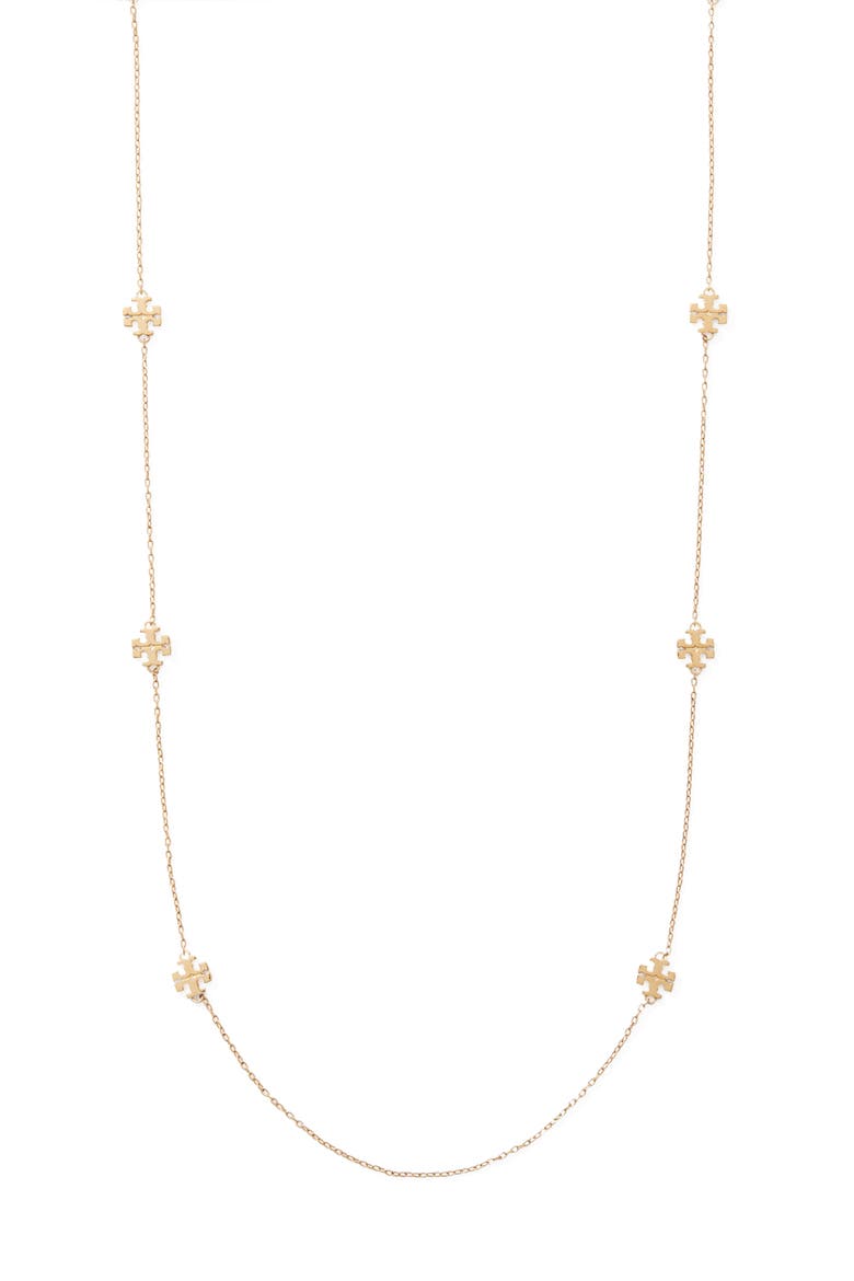 Long Icon Necklace, Main, color, TORY GOLD