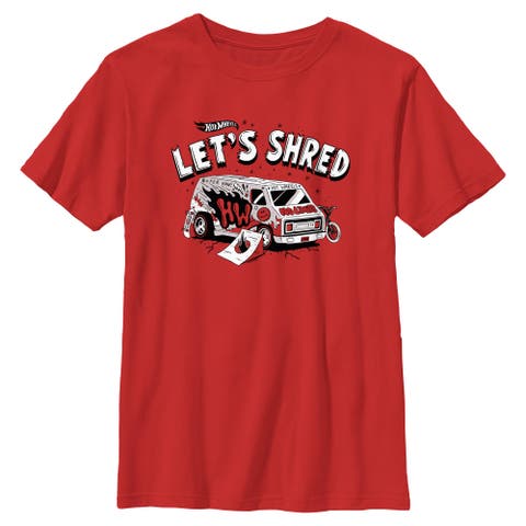 Boy's Hot Wheels Let's Shred Cartoon  Graphic T-Shirt