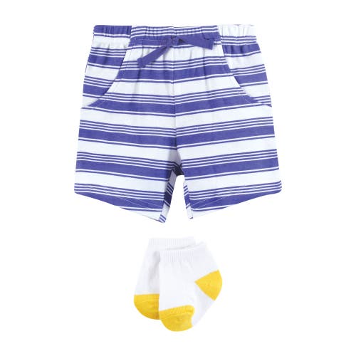 Hudson Baby Bodysuit, Short And Sock In Multi