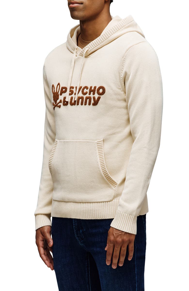 Psycho Bunny Xavier Chenille Logo Hooded Sweater, Alternate, color, 