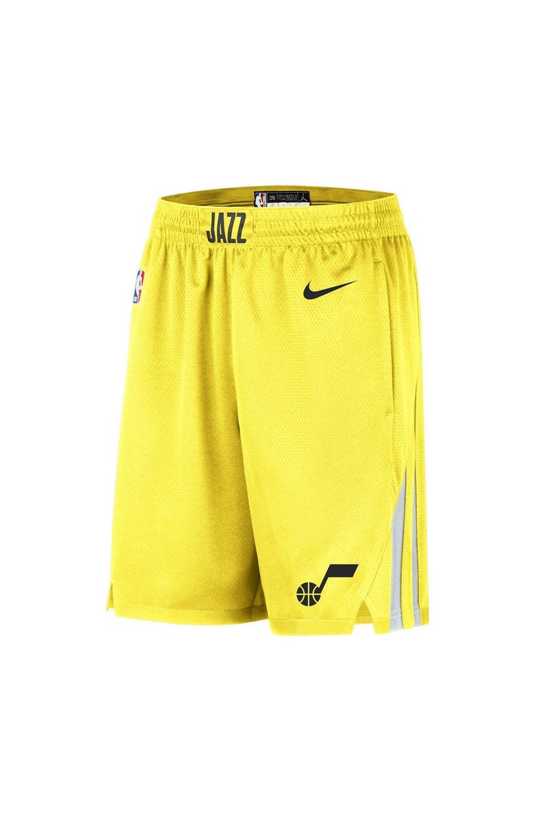 Nike Men's Nike Gold 2019/20 Utah Jazz Icon Edition Swingman Shorts, Alternate, color, Gold