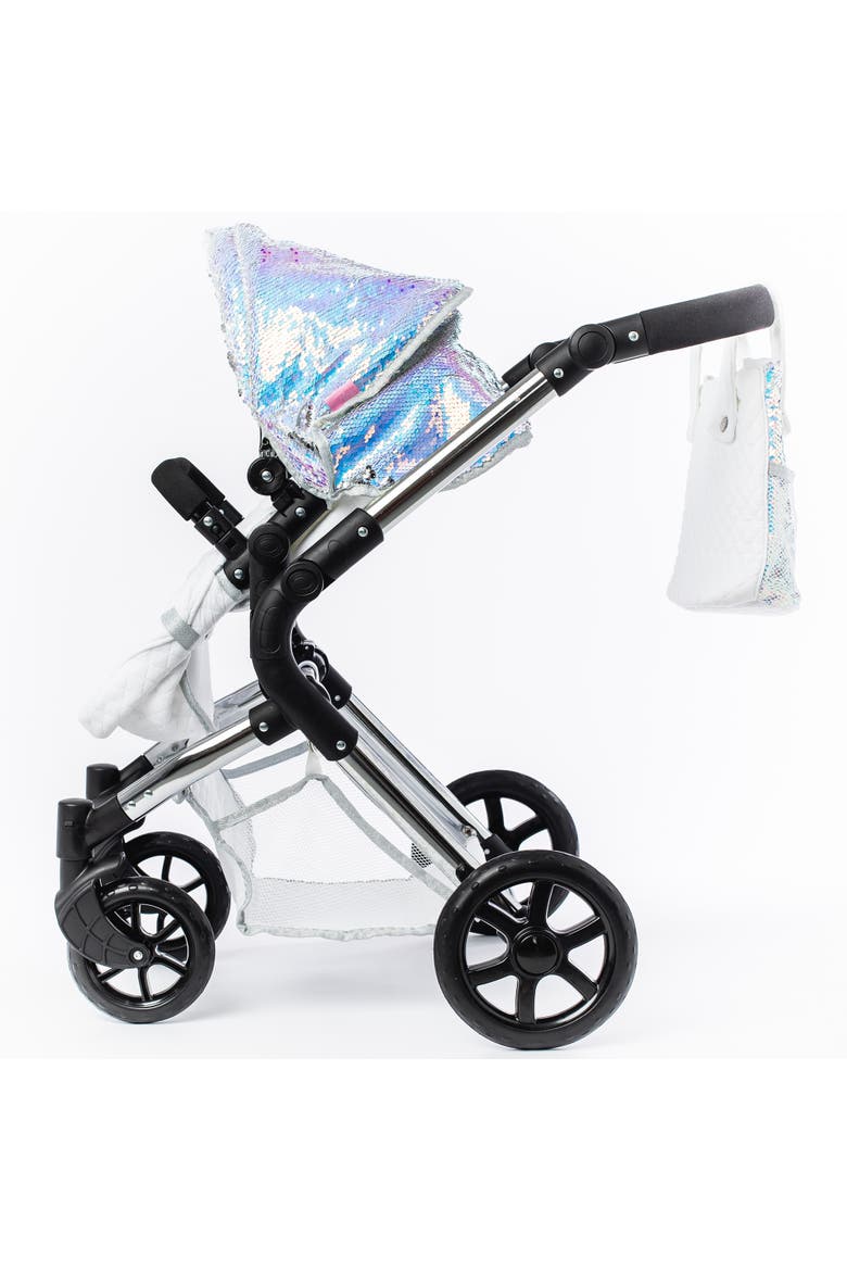 Polly Single Doll Pram, Mermaid Sequins, Convertible 2 In 1, Alternate, color, Multicolored