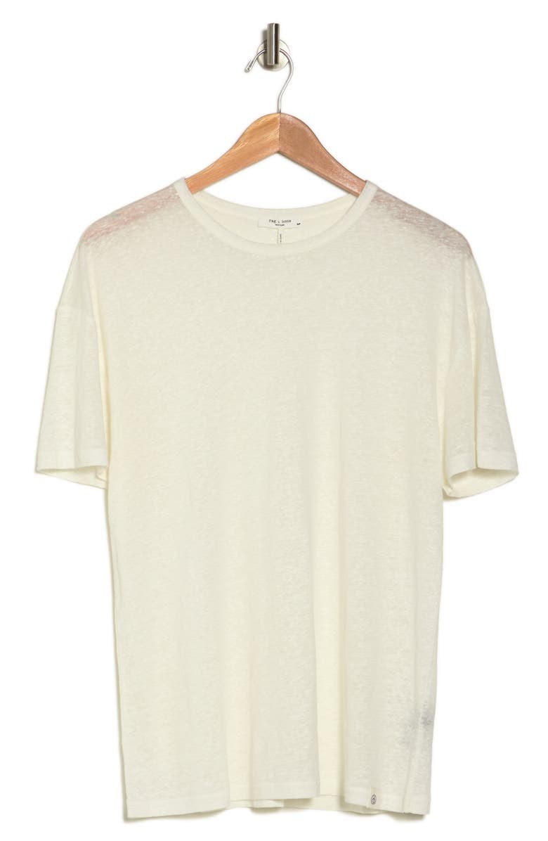 rag & bone Oversize Linen T-Shirt, Main, color, 