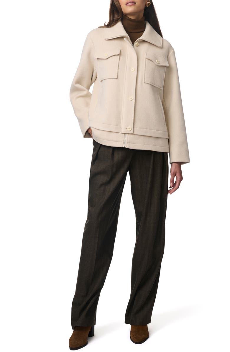Bernardo Chest Pocket Coat, Alternate, color, Putty