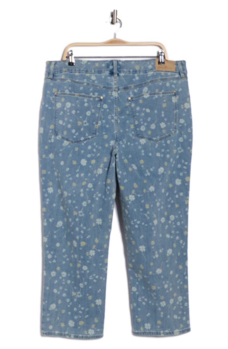 Seven7 Tummyless Floral Ankle Straight Leg Jeans, Alternate, color, Daisy Discharge