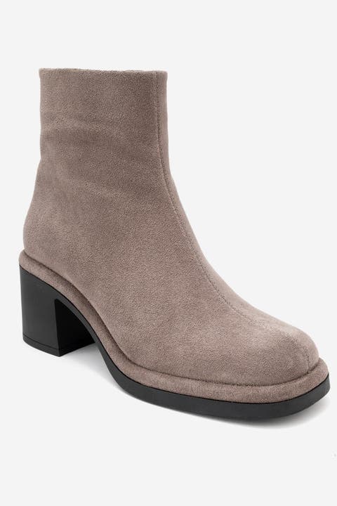 Junae Leather Block Heel Boot (Women)