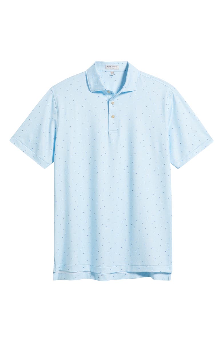 Peter Millar Tequila Sunrise Performance Jersey Polo, Alternate, color, Blue/White