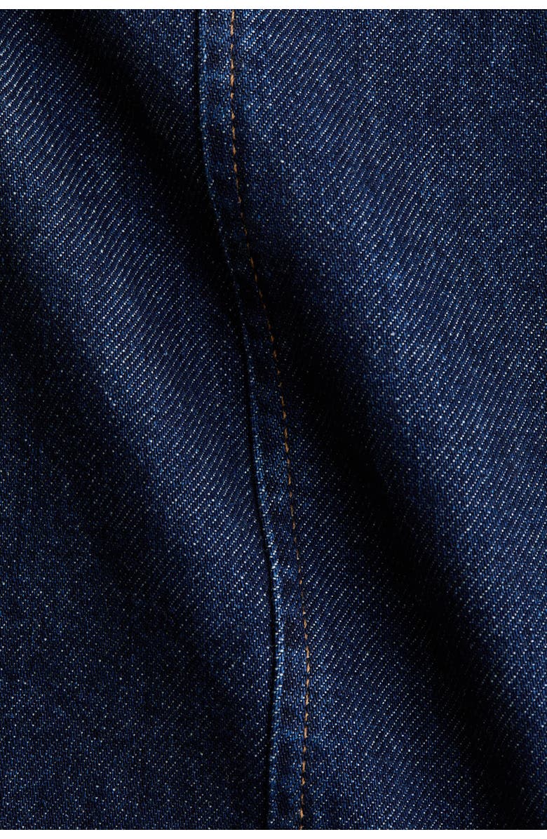 H&M Denim Peplum Top, Alternate, color, Dark Denim Blue