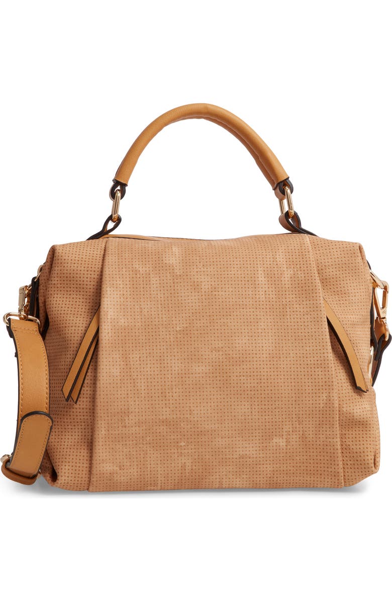 Sondra Roberts Sonda Roberts Faux Leather Top Handle Bag, Main, color,