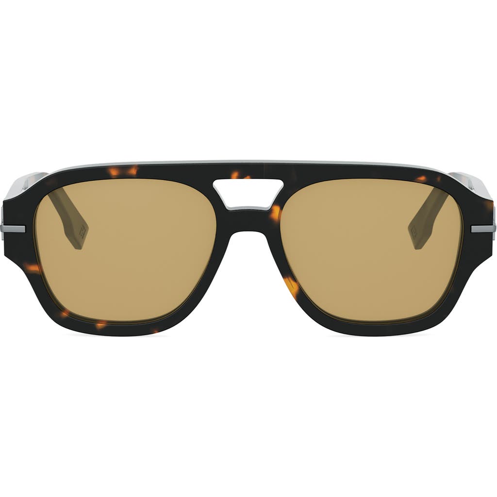 Fendi 'graphy 55mm Geometric Sunglasses In Gold