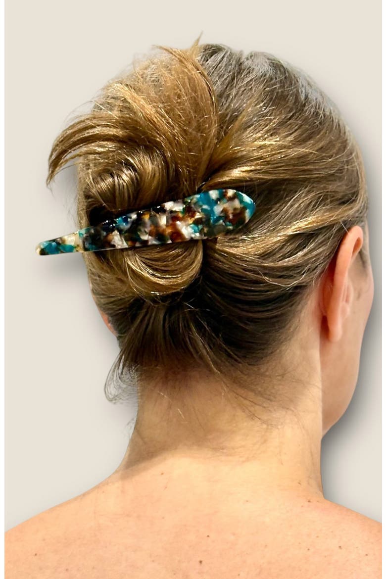 Star Clip, Alternate, color, AQUA BROWN