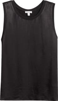 Nordstrom Rib Knit Trim Satin Tank