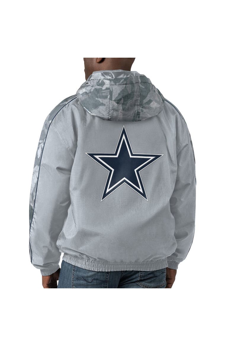 Men's Starter  Silver Dallas Cowboys Throwback Thursday Night Lights Hoodie Full-Zip Jacket, Alternate, color, Silver