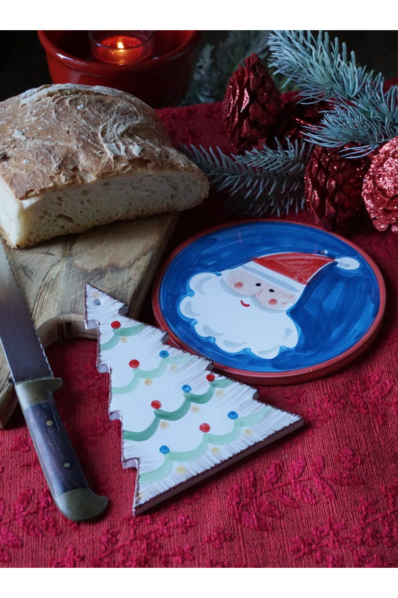 Natale (Santa Claus) Trivet, Alternate, color, Blue