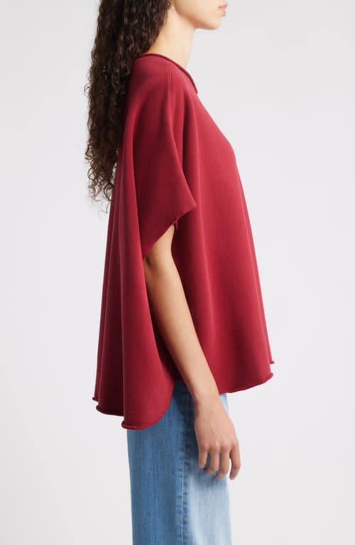 Frank & Eileen Olive Triple Fleece Original Capelet In Burgundy