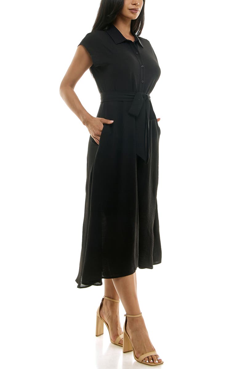 Tie Waist Midi Shirtdress