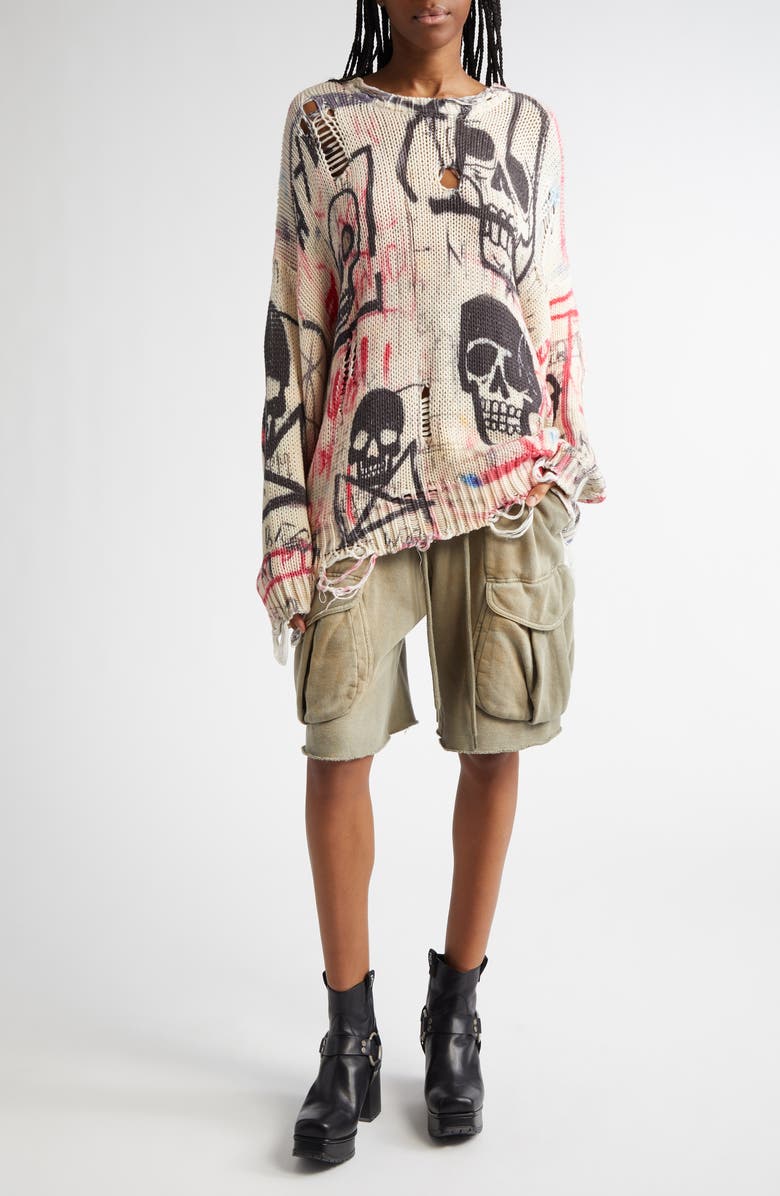 R13 Relaxed Mulitpocket Sweat Shorts, Alternate, color, 