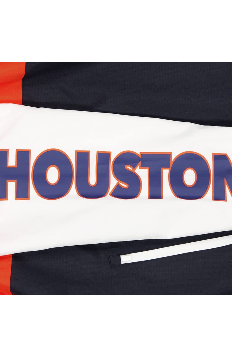 New Era Men's New Era Navy/Orange Houston Astros Color Block Full-Zip Hoodie Windbreaker, Alternate, color, Navy