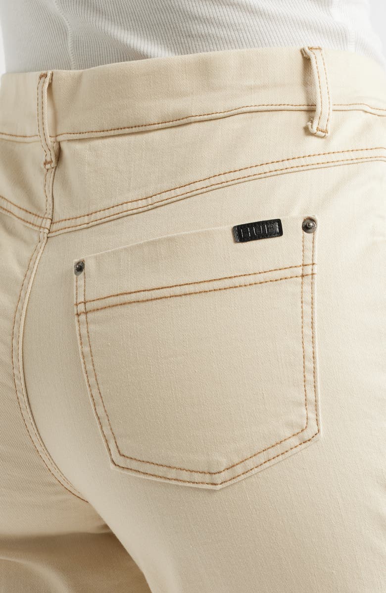 Hue Crosshatch Denim Straight Leg Leggings, Alternate, color, Ecru