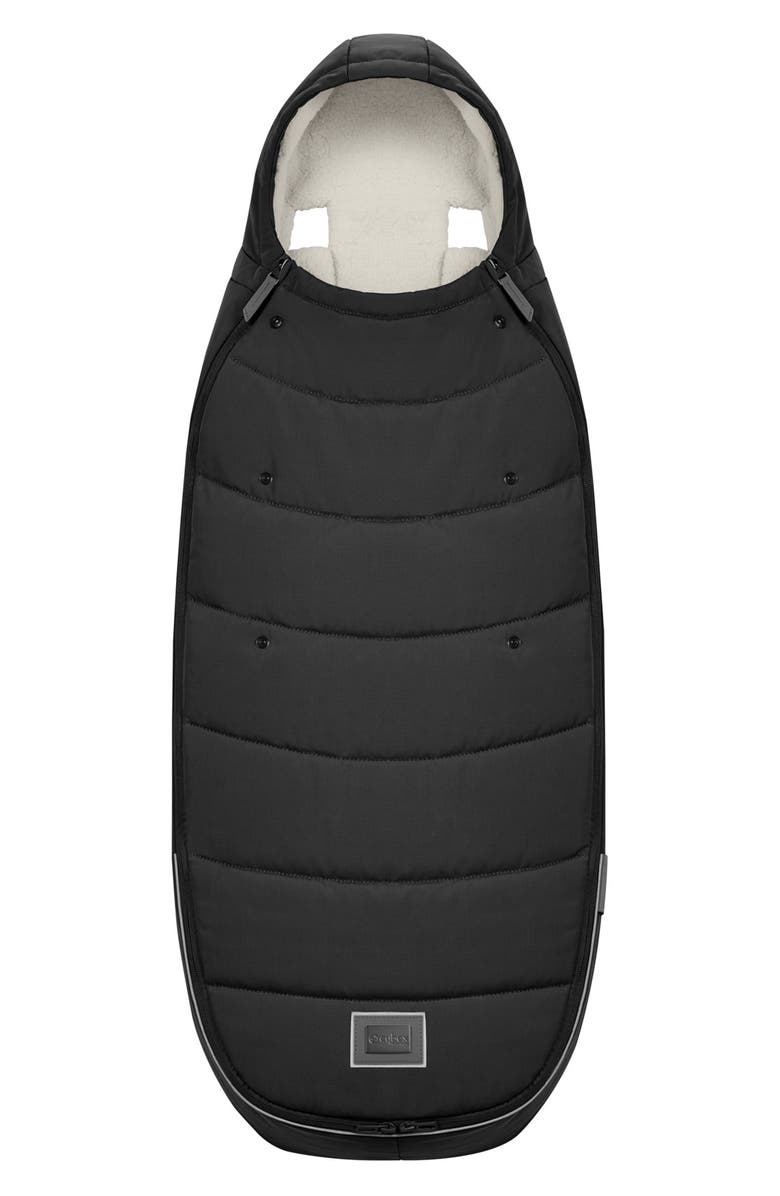 CYBEX Fleece Lined Water Repellent Footmuff, Main, color, Sepia Black