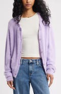 BP. Fuzzy Scoop Neck Cardigan