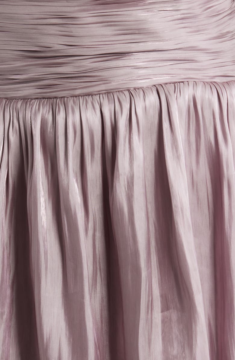 Lulus Bella Tiered Strapless Gown, Alternate, color, Dusty Lavender