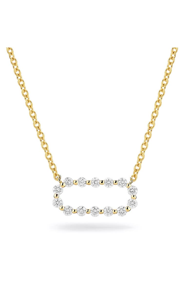 Cloud Pavé Link Necklace, Main, color, Yellow Gold