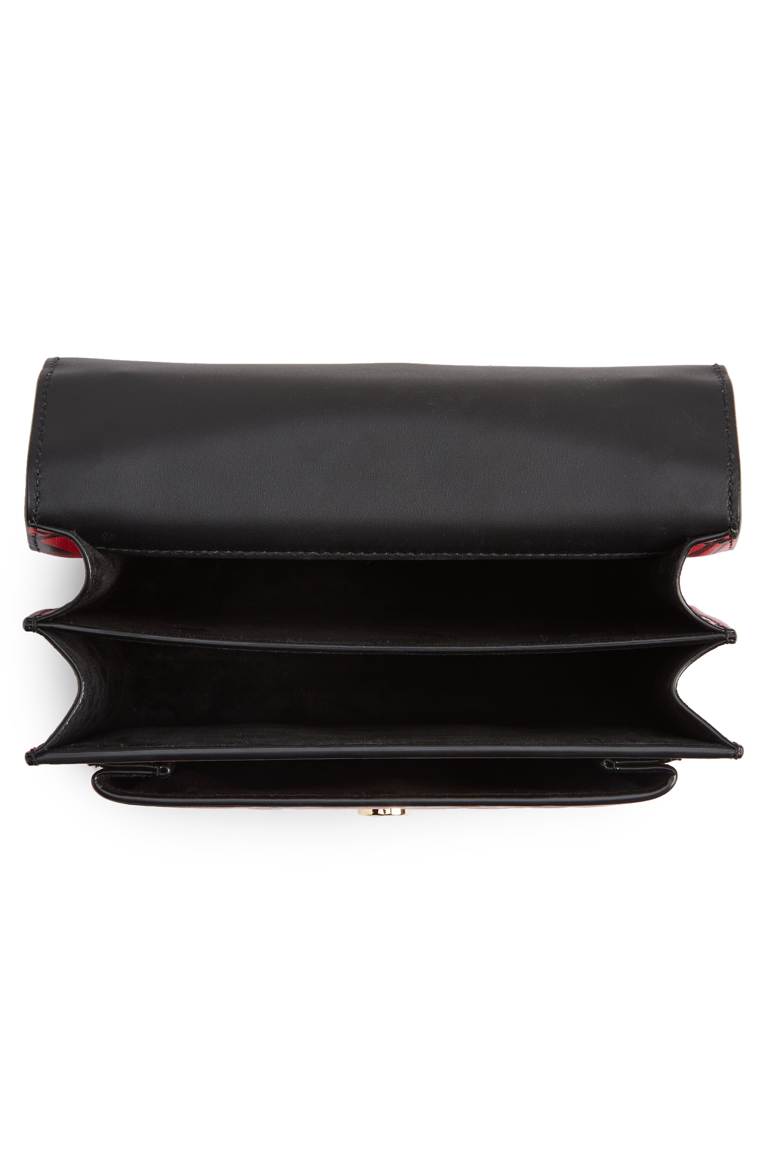 Saint Laurent Small Sunset Tropical Print Leather Shoulder Bag, Alternate, color, 