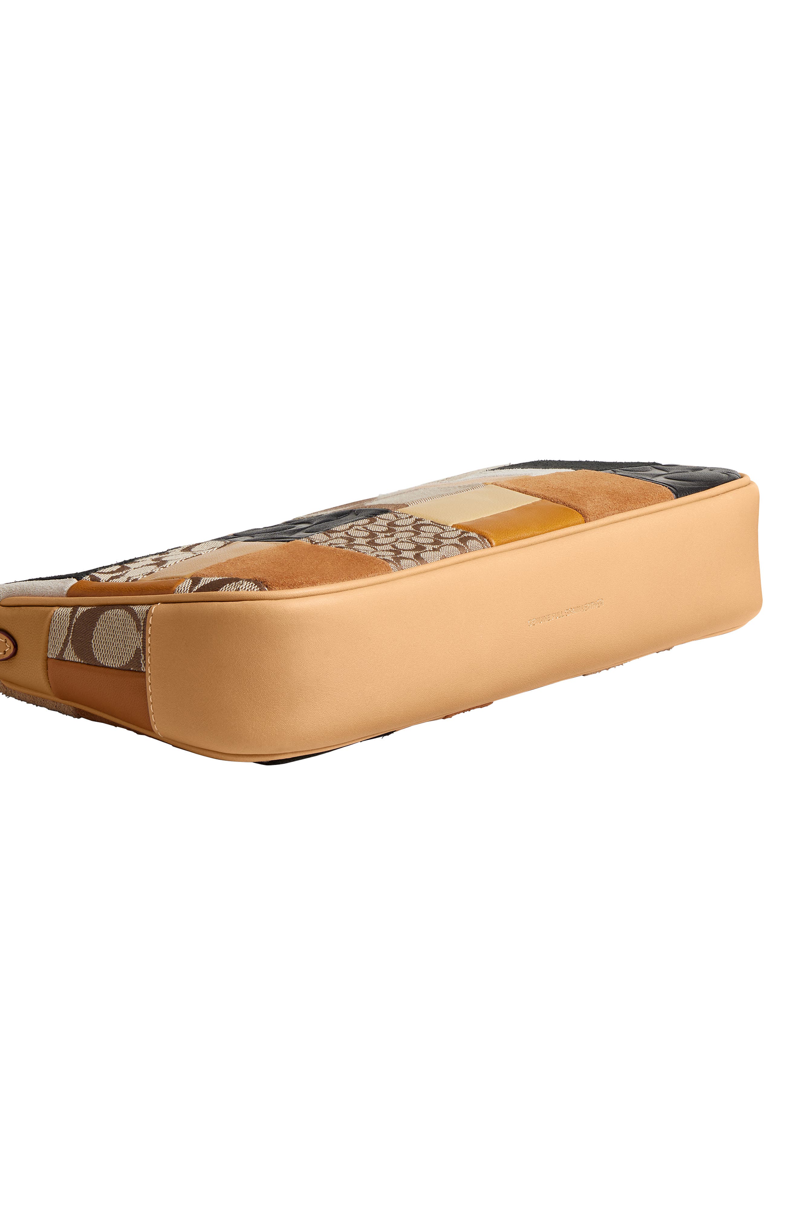 COACH Plaza Patchwork Leather Shoulder Bag, Alternate, color, Brown Multi