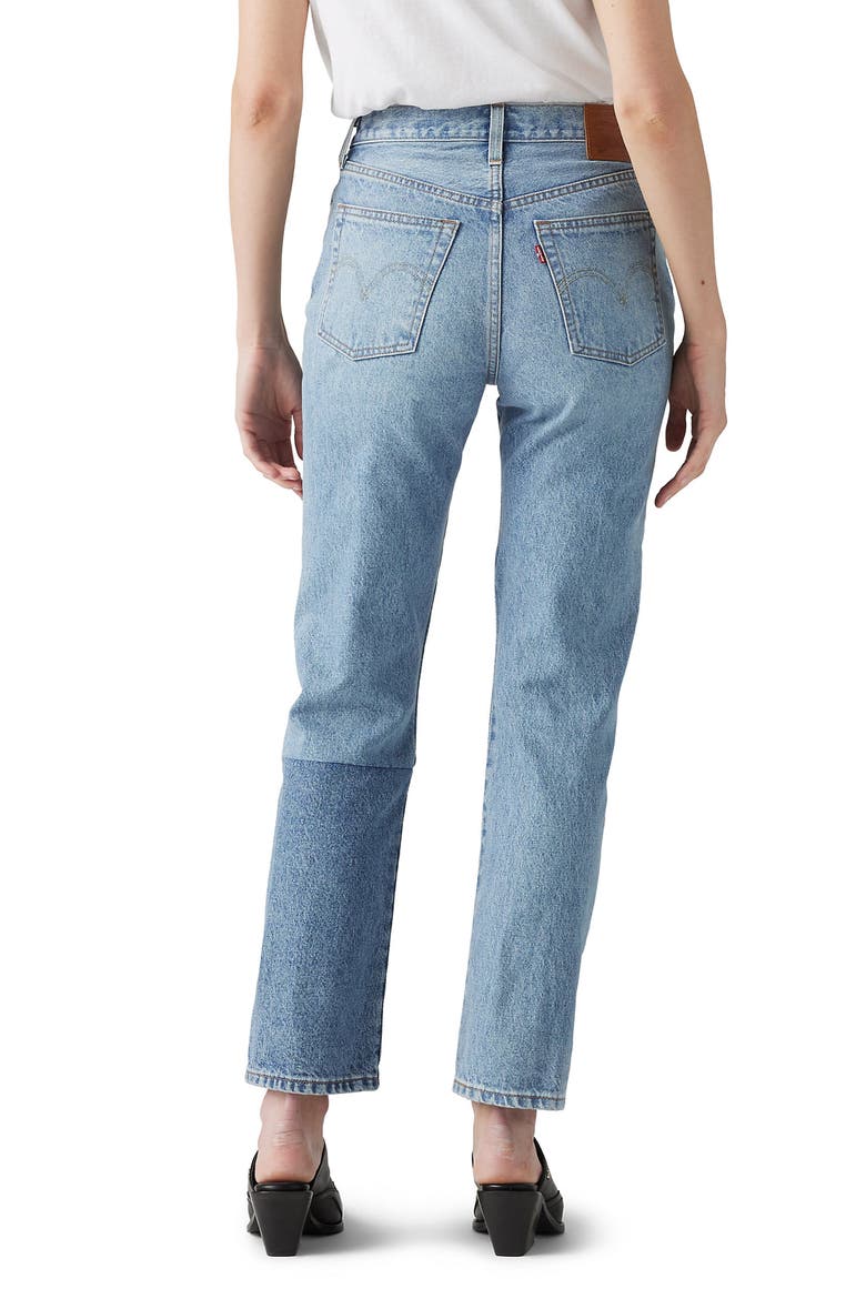 501® High Waist Straight Leg Ankle Jeans, Alternate, color, CLEAN CRAFT