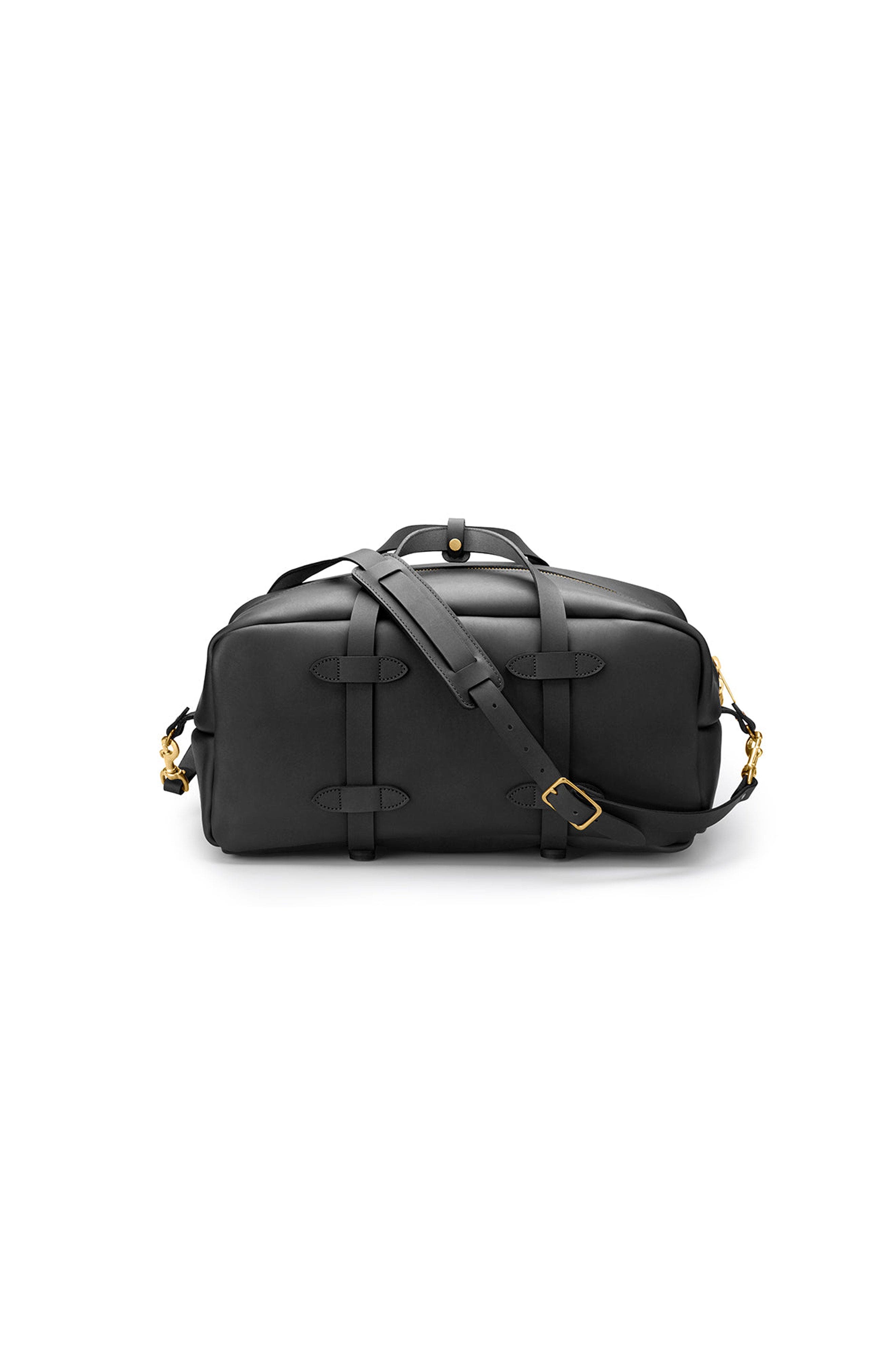 Ezra Arthur Frontier Leather Duffle Bag, Main, color, Black