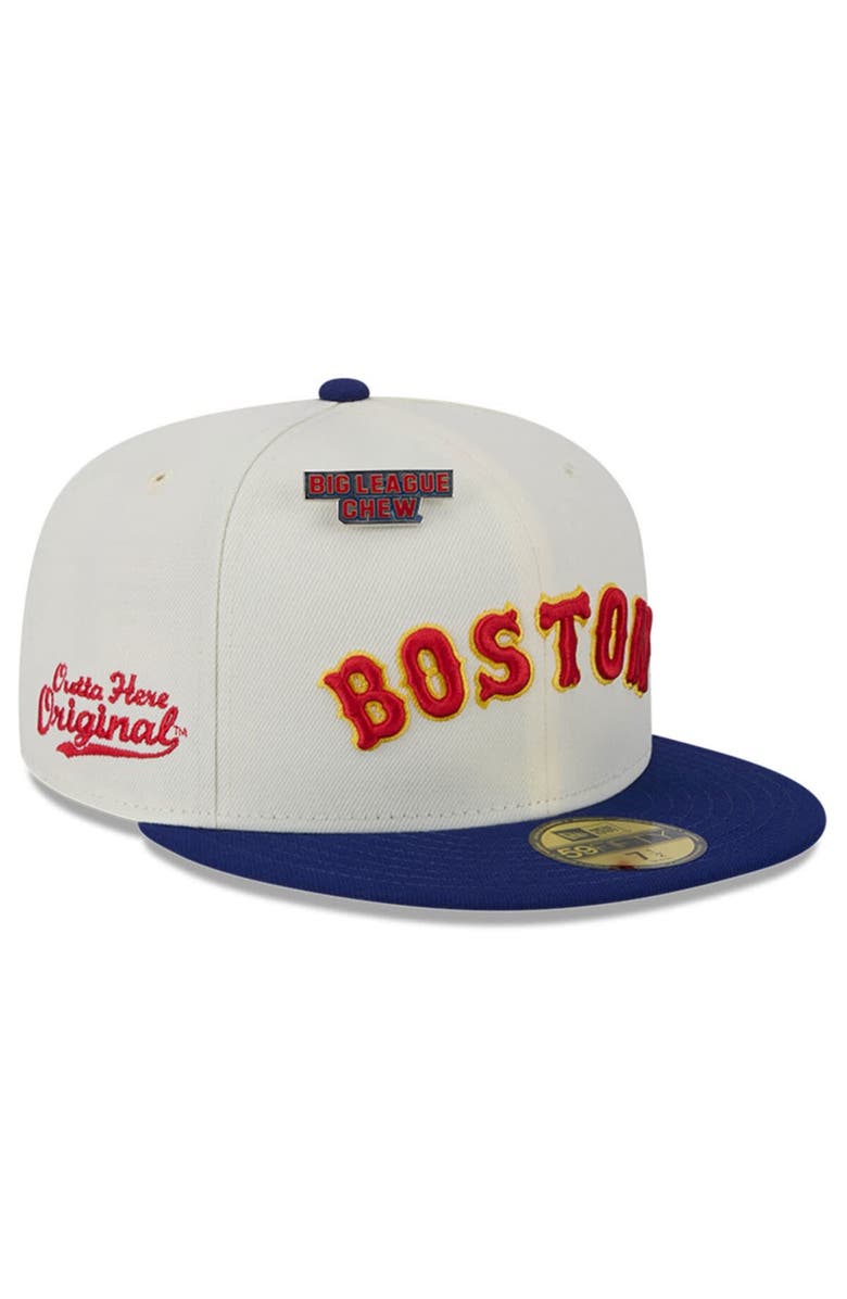 New Era Men's New Era White Boston Red Sox Big League Chew Original 59FIFTY Fitted Hat, Main, color, White