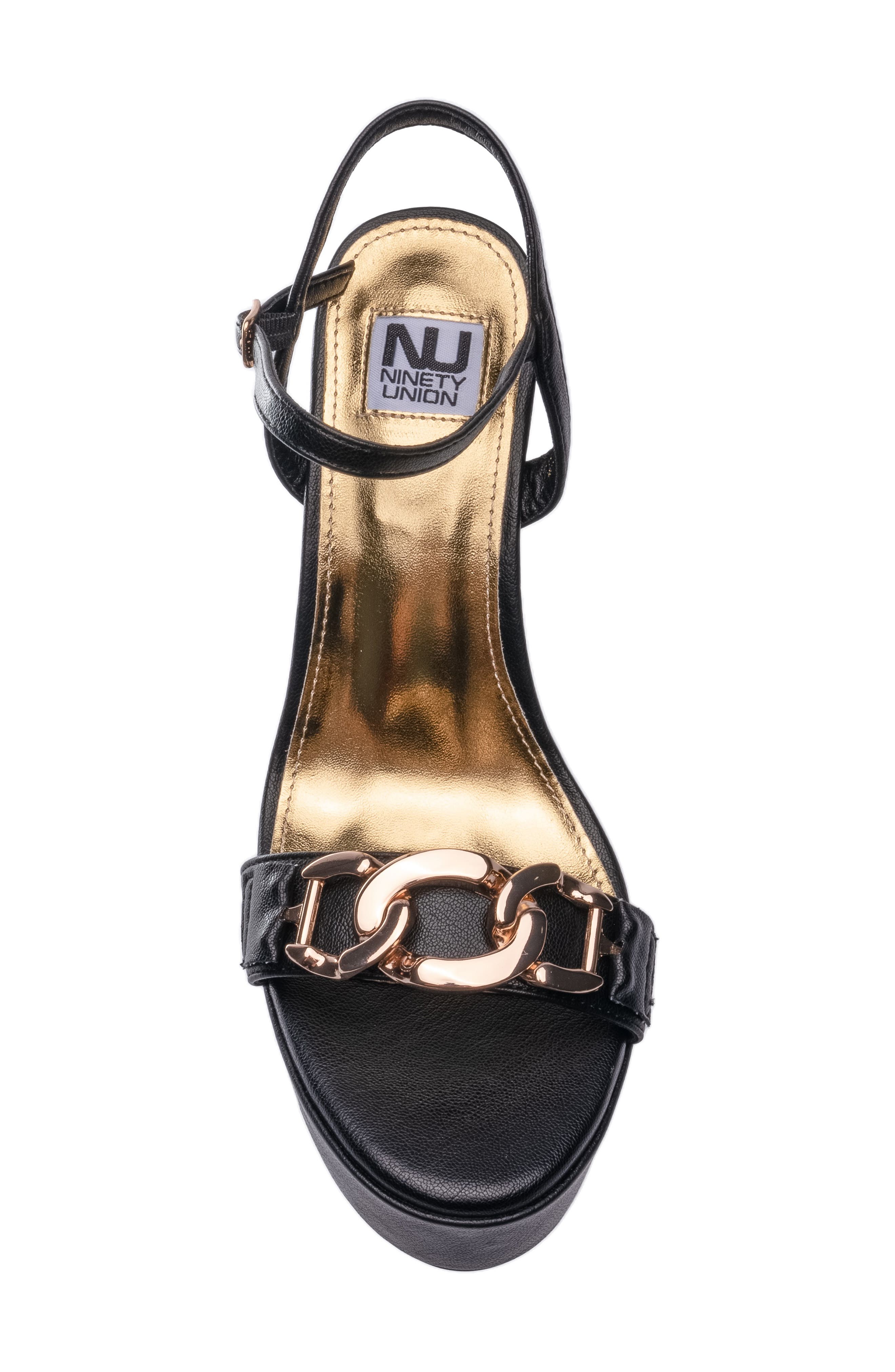 Darling Platform Heeled Sandal, Alternate, color, BLACK