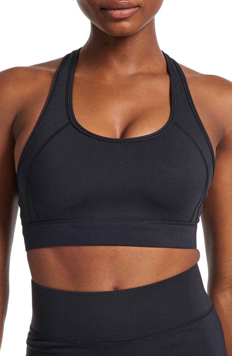 BANDIER Center Stage Racerback Sports Bra, Main, color, 