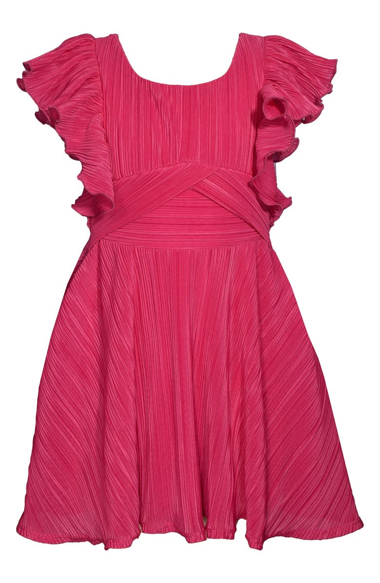 Iris & Ivy Kids' Ruffle Plissé Dress, Main, color,