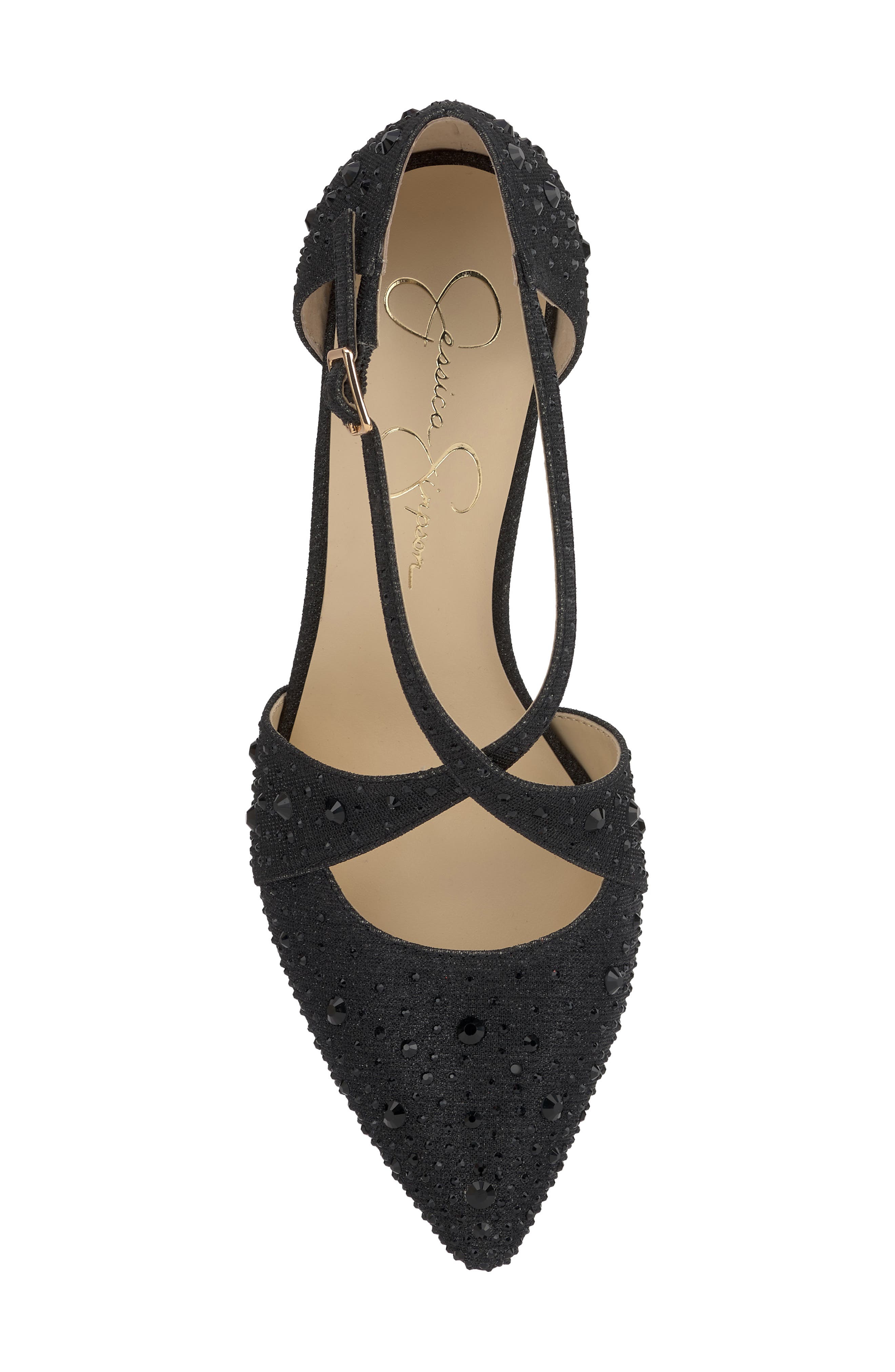 Jessica Simpson Accile Rhinestone Cluster Pump, Alternate, color, Black