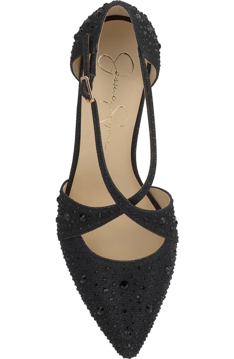 Jessica Simpson Accile Rhinestone Cluster Pump, Alternate, color, Black