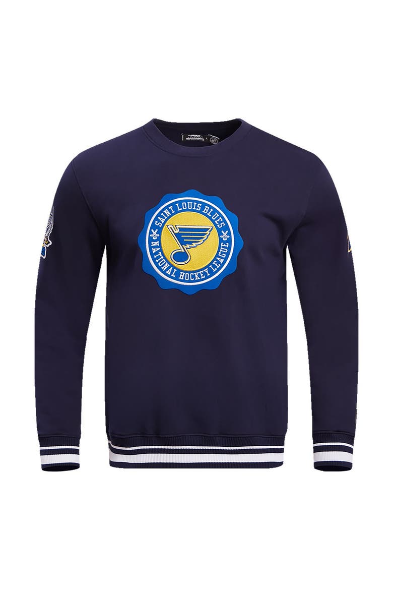 Men's Pro Standard Navy St. Louis Blues Crest Emblem Pullover Sweatshirt, Alternate, color, Navy