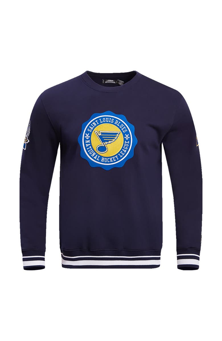 PRO STANDARD Men's Pro Standard Navy St. Louis Blues Crest Emblem Pullover Sweatshirt, Alternate, color, 