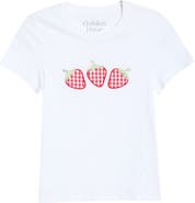 GOLDEN HOUR Gingham Strawberries Graphic T-shirt